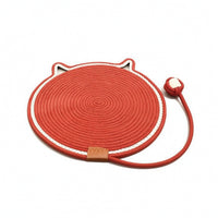Circular Cat Scratch Mat Woven Cat Scratcher Mat Braided Scratching Board Long-Lasting for Kittens
