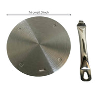 Stainless Steel Induction Adapter with Handle Heat Spreader with Handle Detachable Induction Interface Disk Versatile for Kitchen