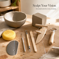 Wooden Pottery Clay Sculpting Tool Set for DIY Clay Modeling and Soft Pottery