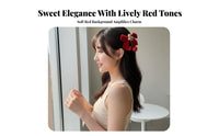 Cherry Hair Accessory Three-Dimensional Fruit Accent Cherry Ribbon Hair Accessory Sweet Design Secure Hold for Women