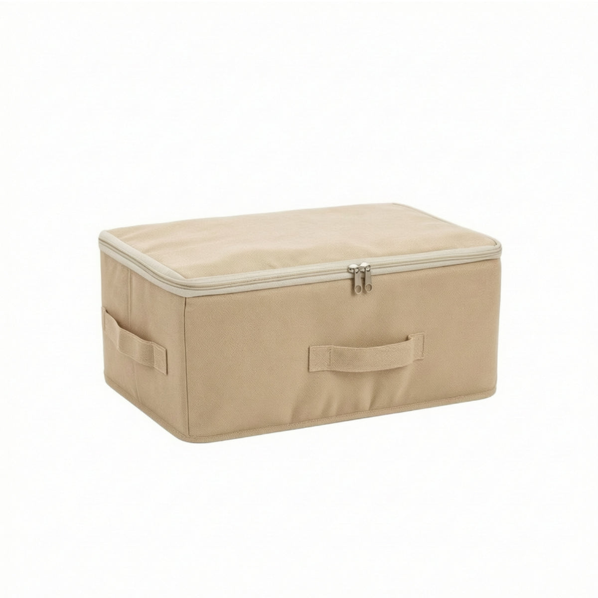 Storage Box with Zipper Lid Collapsible Textile Storage Box with Lid Closet Organizer Lidded Dustproof for Wardrobe, Bedroom