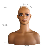 Shoulder Mannequin Head Slender Neck Hairpiece Bust Stand Lightweight Beauty Supply for Salon