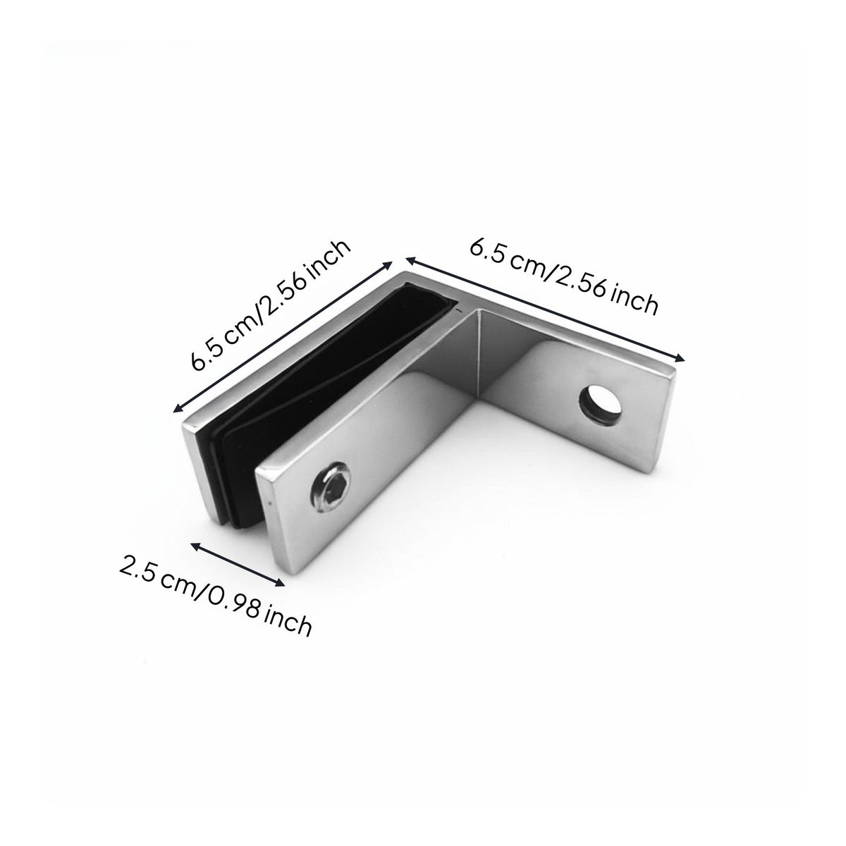 304 Stainless Steel Frameless Glass Clamp Anti-Vibration Stair Glass Clamp Long-Lasting Construction Hardware for Staircase