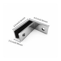 304 Stainless Steel Frameless Glass Clamp Anti-Vibration Stair Glass Clamp Long-Lasting Construction Hardware for Staircase