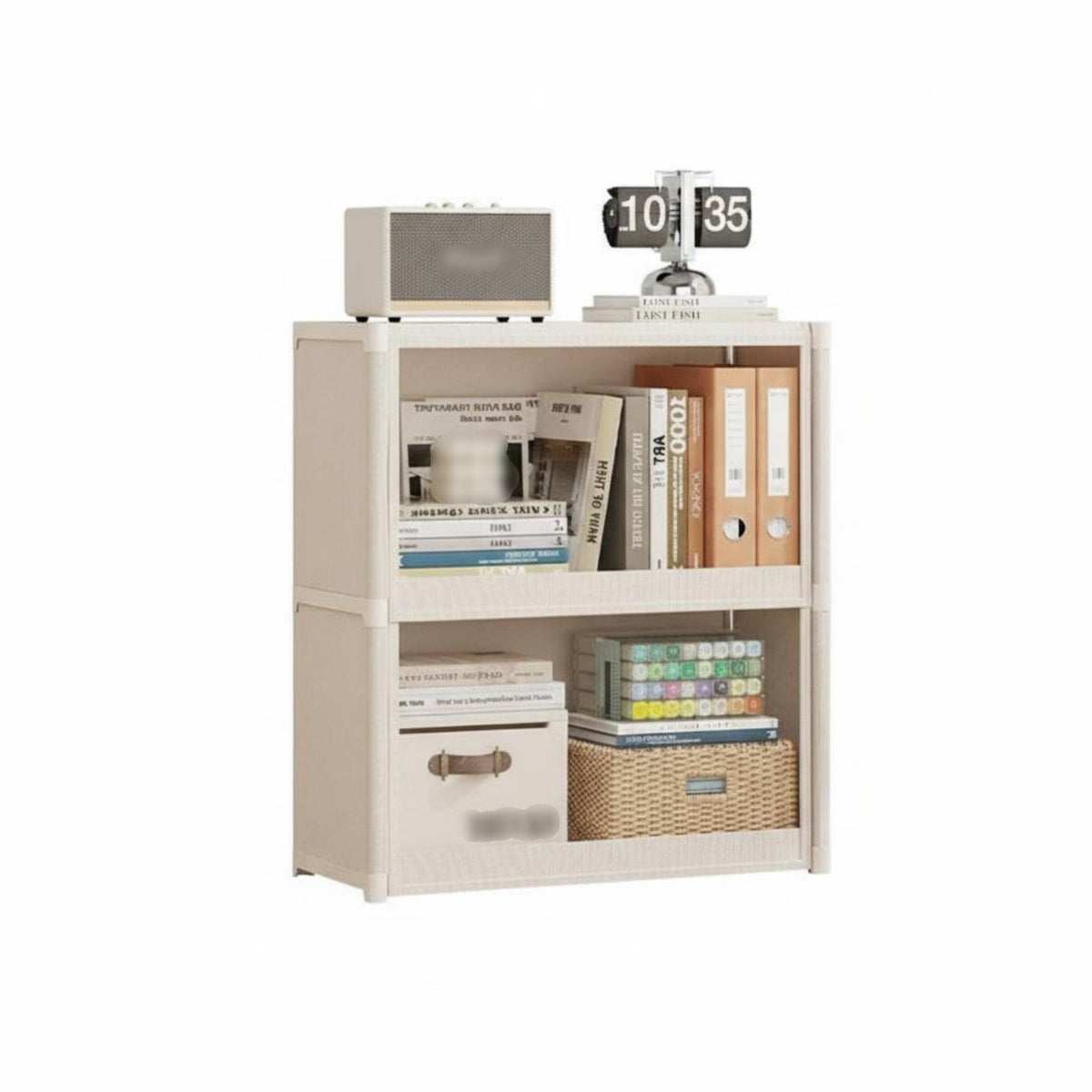 Dustproof Enclosed Bookcase Large Capacity Bookshelf with Transparent Doors Space Saving Display Cabinet with Clear Doors Sturdy Construction for Students, Book Lovers, Dorm Room, Bedroom, Home Office, Hallway