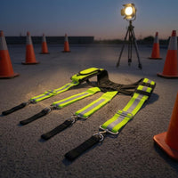 X-Shaped Tool Harness Reflective Strips Padded Tool Suspenders Metal Clips Work Equipment