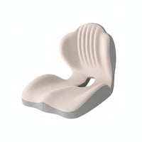 Seat Cushion with Backrest Contoured Support Cushion Pressure Relieving Ergonomic Seat Pad for Office Workers