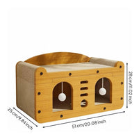 Long-Lasting & Wear-Resistant Cardboard Cat Scratcher House Prevents Furniture Damage Cardboard Cat Scratcher Box Easy Assembly for Cats, Kittens, Indoor