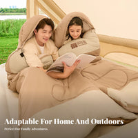 two-wayUse Design transformable Sleeping Bag All-Season Outdoor Equipment Coldresistant Portable Quilt space-saving for Office Workers, Backpackers, Camping, Backpacking, Tent, Hotel