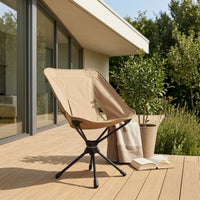 Easy to Fold 360 Degree Swivel Folding Chair Compact Swivel Camping Chair for Travel