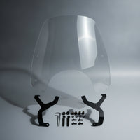 Motorcycle Windshield with Bracket Easy to Install Windshield Clear Motorcycle Windscreen with Bracket for Riders, Commuters, Commuting
