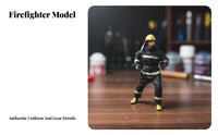 Firefighter Figurine Realistic Features Miniature Firefighter Model Firefighter Figurine Highly Detailed Scale Model Person