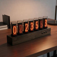USB Powered Nixie Tube Clock Power-Deactivated Memory Retro Digital Clock RGB Color Changing Home Decor Design for Bedroom