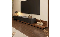 Retractable TV Cabinet Modern Low-Profile TV Console Minimalist Television Console for Living Room, Small Apartments, Home Theater