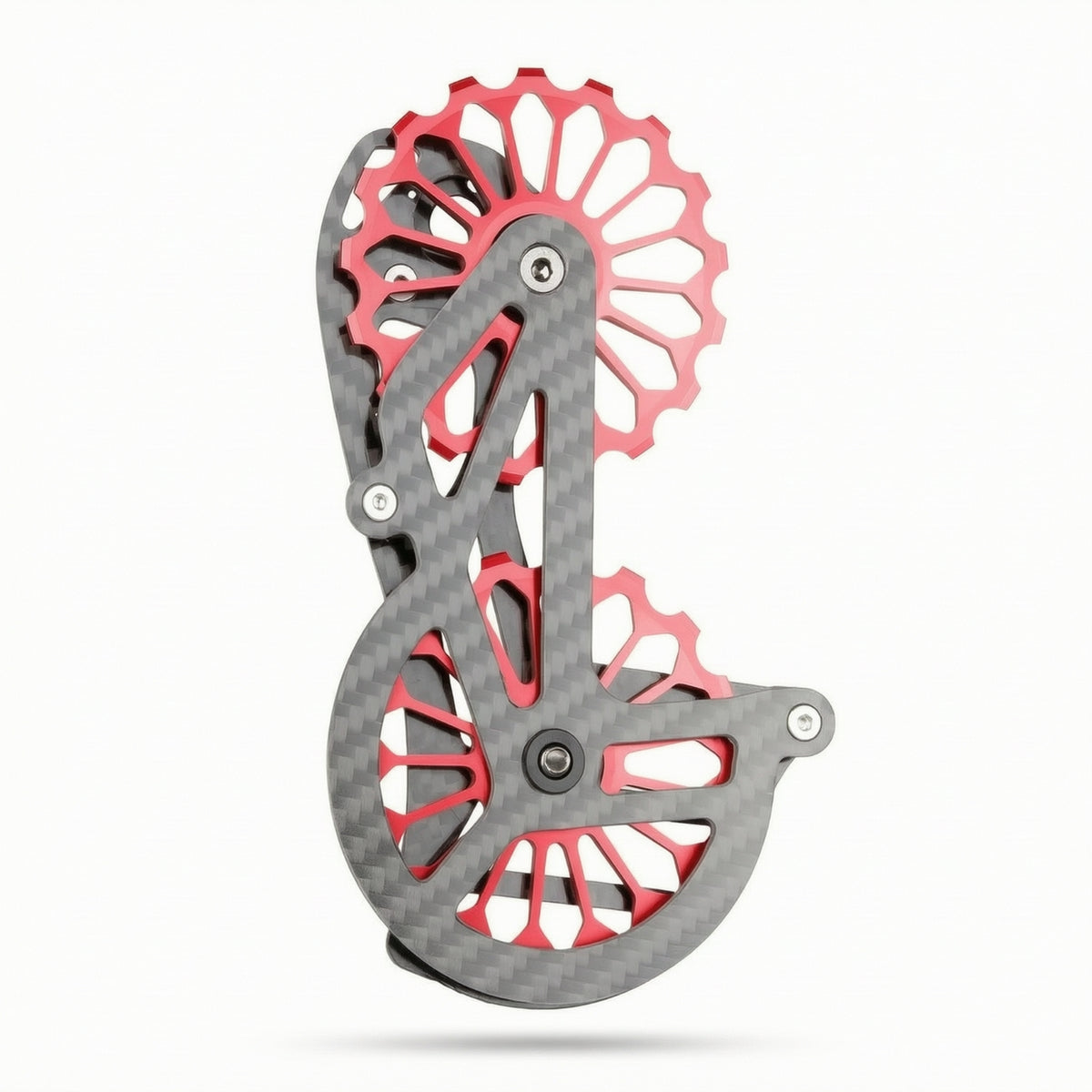 Rear Derailleur Cage Assembly Lightweight Derailleur Cage with Pulley Wheels Open-Frame Component for Drivetrain Upgrade