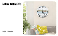 Silent Movement Round Wall Clock Non-Ticking Round Decorative Clock Battery Operated for Homeowners, Gift Shoppers, Bedroom, Kitchen, Office