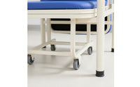 2-in-1 Design Convertible Hospital Escort Chair Space-Saving Folding Companion Chair Bed High Load Capacity Portable Single Sleeper Cot No Assembly Required for Caregivers, Home Care