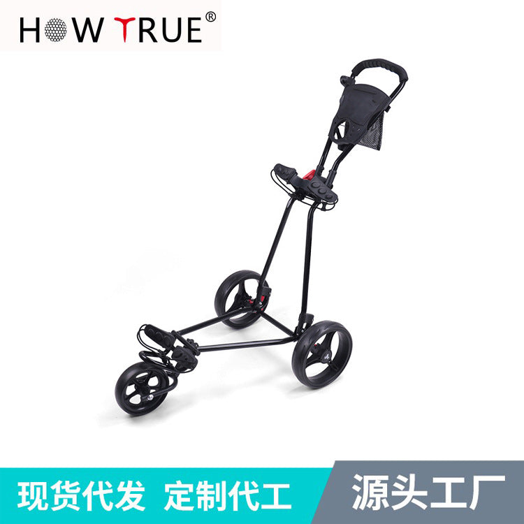 Foldable 3-Wheel Golf Cart with Umbrella Holder and Scorecard