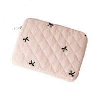 Safeguarding Padding Quilted Laptop Sleeve Portable Padded Tablet Pouch Lightweight Quilted Computer Sleeve Scratch Resistant for Travel, Office