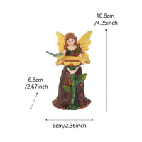 Garden Nymph Ornament Bird Companion Fairy Figurine Miniature Home Decor for Garden