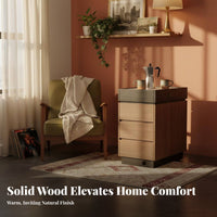 Small Kitchen Island Cabinet Solid Wood with Drawers and Minimalist Bar Table Mid-period Design Function Suitable for Gift Giving Home Decoration Office Workspace