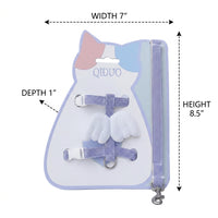 Cat Harness and Leash Set for Walking, Adjustable Strap Kitten Harness with Buckle, Non-Retractable Kitten Leash for Small to Medium Pets