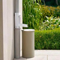 Rainwater Diverter with Outlet Spout Rectangular Downspout Diverter Hardware for Backyard