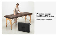 High-Density Foam Padding Foldable Massage Table Solid and Stable Construction Portable Massage Table Easy to Clean Portable Bed Oil-Proof for Estheticians, Home Users, Students, Mobile Services, Travel