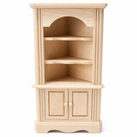 Miniature Bookshelf Wooden Dollhouse Furniture Handmade for Collectors