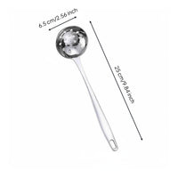 Hot Pot Spoon Mirror Polished Single-Piece Construction Serving Spoon for Restaurant