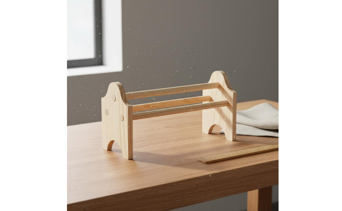 Wooden Pliers Rack Solid Wood Desktop Pliers Organizer Compact Size Jewelry Tool Holder Stand for Crafters, Workbench, Craft Room