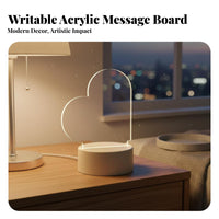 Writable Night Light 16 Color Options Glowing Memo Board Remote Controlled LED Message Board for Students, Couples, Home Decor, Living Room, Classroom