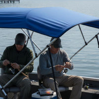 Waterproof Bimini Top 600D Oxford Cloth 4 Bow Bimini Top Protection Aluminum Frame Boat Canopy for Boaters, Fishermen, Yacht
