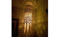 Handmade Macrame Lampshade Bohemian Tassel Lampshade Fringe Boho Light Cover Handwoven for Reading Corner