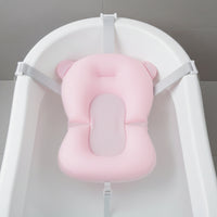 Baby Bath Support Mat Contoured Baby Bath Pad with Straps Supportive Cushioned for Newborns