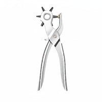 Labor-Saving Belt Hole Puncher Heavy Duty Leather Hole Punch No Burrs Revolving Punch Plier Comfortable Grip for Leathercraft