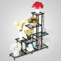 Corner Shelf Plant Stand for Indoor Plants and Garden Decor, Foldable Metal Plant Stands Indoor with Ornate Scrollwork, Heavy Duty Display Stand