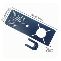 Cooktop Board Dark Blue Single-Plate Insert Round Opening Camping Gear