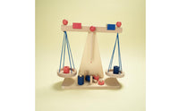 Early Education Wooden Balance Scale Educational Wooden Weighing Toy STEM Learning Balance Game Set Child-Centered for Preschoolers, Kids, Kindergarten, Classroom