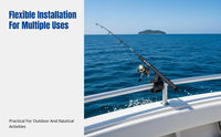 Stainless Steel Fishing Rod Holder, Motorcycle Mount, Boat Support, Adjustable Tube, Outdoor Accessory