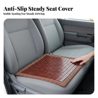 Cooling Beaded Car Seat pad Universal Fit Wooden Bead Seat Mat Breathable Automotive Accessory long-lasting for operators, Commuters, Office Workers, warm Weather, vehicle, Van, extended journey Driving