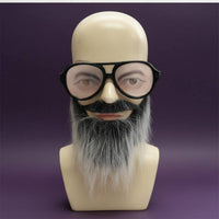 Fake Mustache Beard Set Stage Performance Self Beard Easy to Wear Fake Mustache Set for Theater