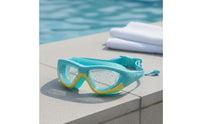 Clear Vision Kids Swim Goggles Leak-Proof Large Frame Swimming Goggles Leakproof Children's Swimming Mask Adjustable Buckle for Boys, Girls, Water Park, Beach