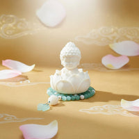 Chinese Design Car Dashboard Buddha Statue Elegant Finish Buddha Car Dashboard Decoration for Center Console, Office Desk