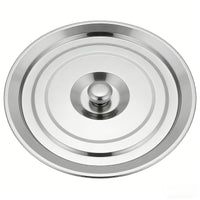 Mirror Polished Stainless Steel Bowl with Lid Rolled Rim Metal Kitchen Bowl with Cover Deep Easy to Clean for Restaurant
