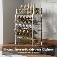 Installation-No-Installation Countertop Seasoning Holder No Tools Required Stainless Steel Condiment Stand Space Saving for Homemakers