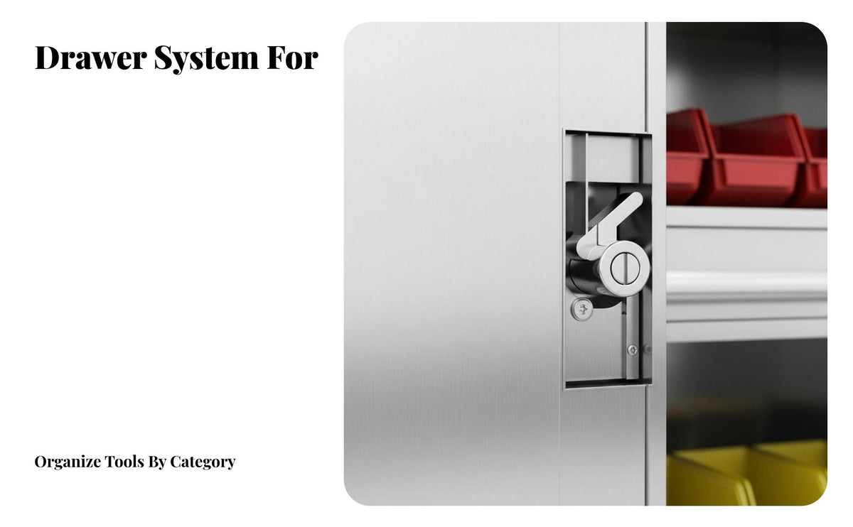 High Load Capacity Heavy Duty Tool Cabinet Rust Resistant Steel Storage Cabinet Adjustable Shelves Double Door Tool Chest Easy to Clean for Workshop Professionals, Machinists, DIY Enthusiasts, Warehouse, Factory, Basement, Utility Room