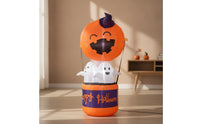 Inflatable Pumpkin Ghost Outdoor Inflatable Ghost with Pumpkin Light Lighted Illuminated for Yard, Lawn, Porch