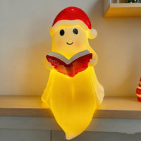 Spirit Lamp with Santa Hat Festive Spirit Lamp Cute Tabletop Ornament for Holiday Decor, Bedside Table
