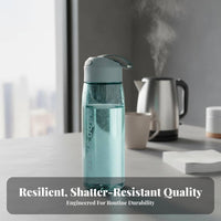 Shatterproof Plastic Sports Bottle High-Temperature Resistant Portable Water Bottle with Strap Leakproof for Students, Outdoor, Gym, Workout